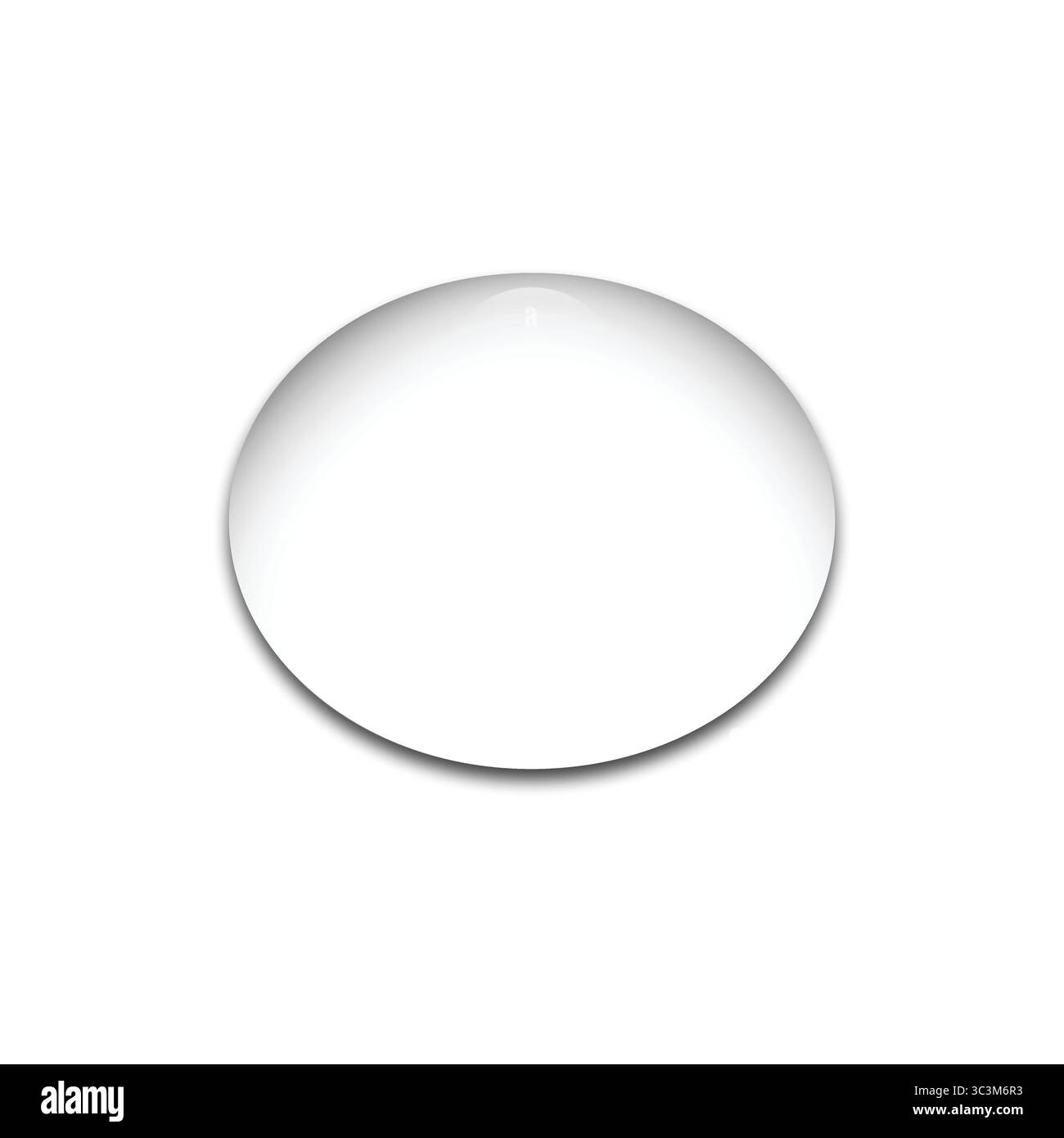 Goutte d'eau réaliste unique sur un fond blanc. Icône gouttelettes d'eau. Goutte d'eau transparente avec ombre et réflexion Illustration de Vecteur