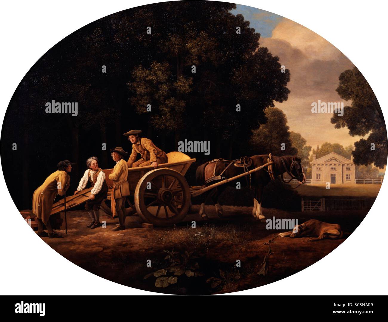 Ouvriers. George Stubbs. 1781. Émail sur faïence de Wedgwood. Banque D'Images