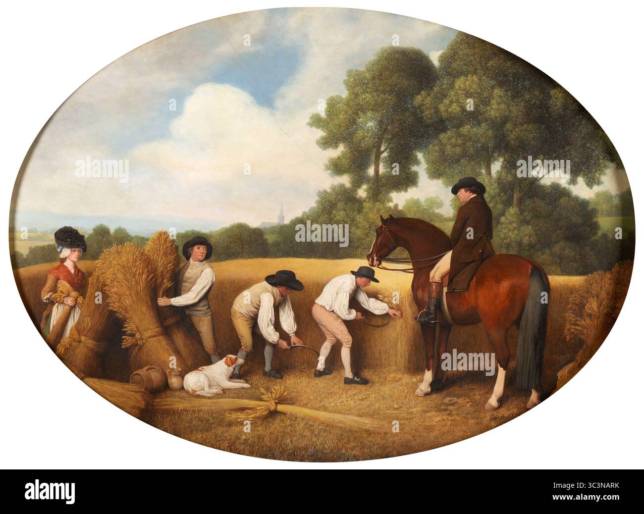 Reapers. George Stubbs. 1795, émail sur faïence Wedgwood. Banque D'Images