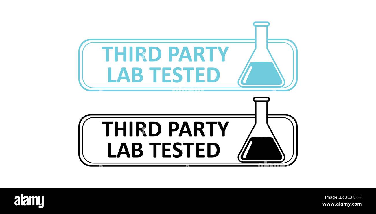 Icônes de test tierces pour la sécurité et l'assurance certifiées des produits Illustration de Vecteur