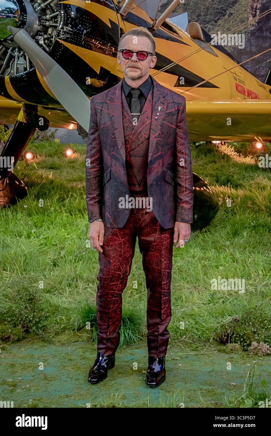 Londres, Royaume-Uni. 15 mai 2025. Simon Pegg assiste à la première mondiale de « Mission : impossible - The final Reckoning » à Leicester Square. Banque D'Images