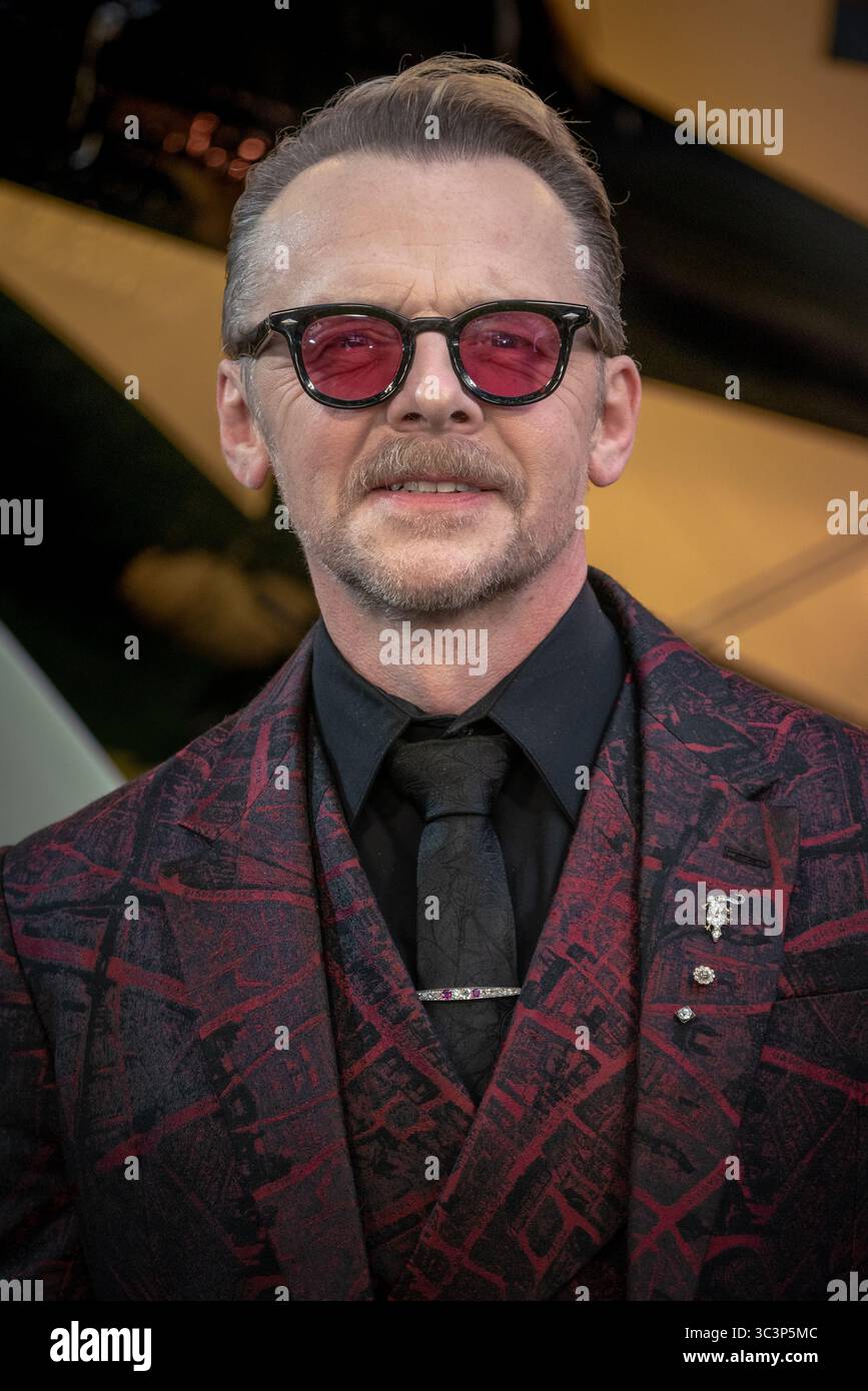 Londres, Royaume-Uni. 15 mai 2025. Simon Pegg assiste à la première mondiale de « Mission : impossible - The final Reckoning » à Leicester Square. Banque D'Images