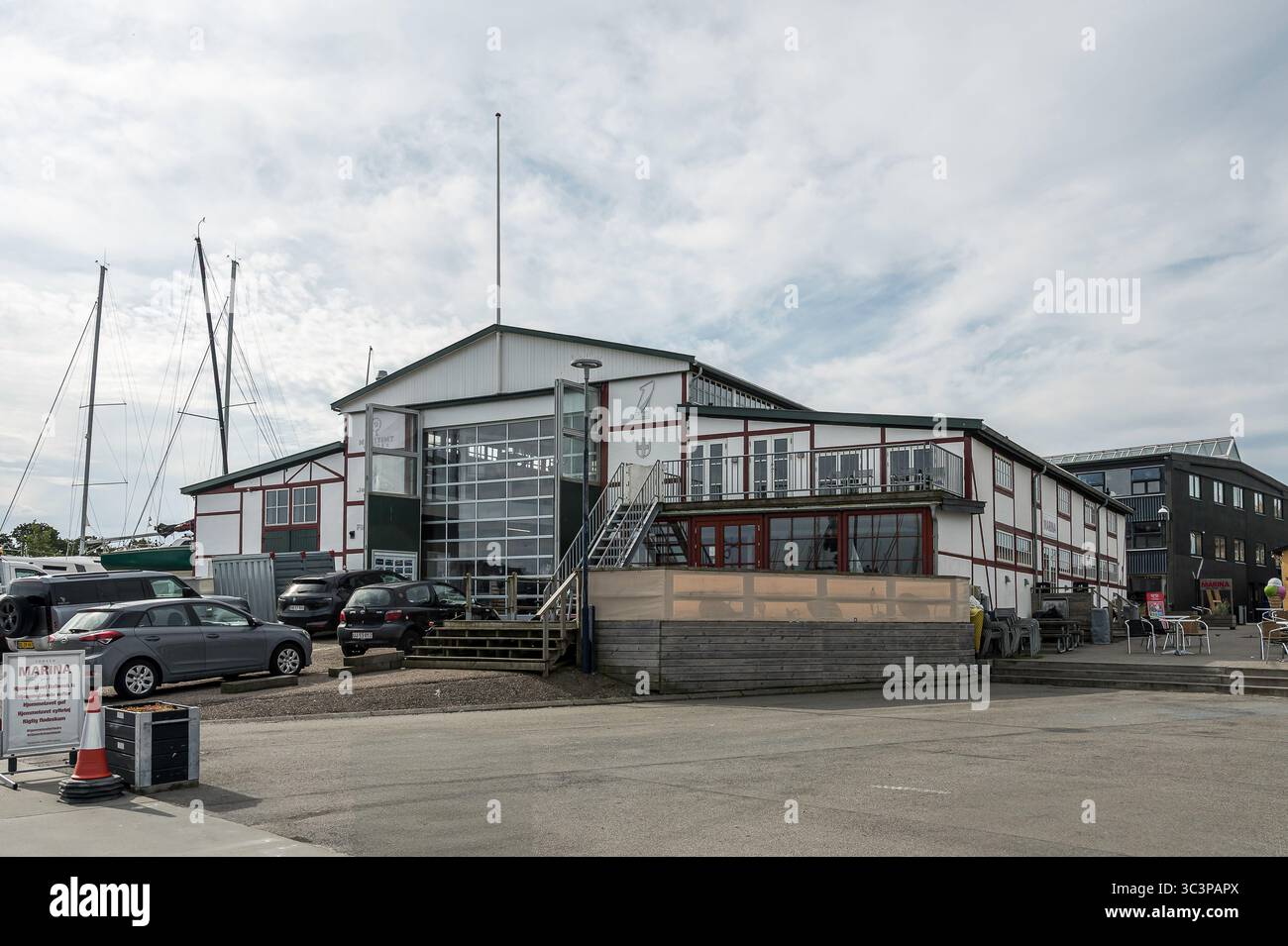 La marina où la série télévisée The Sommerdahl Murders a été filmée, Elsinore, Danemark, 11 juillet 2025 Banque D'Images