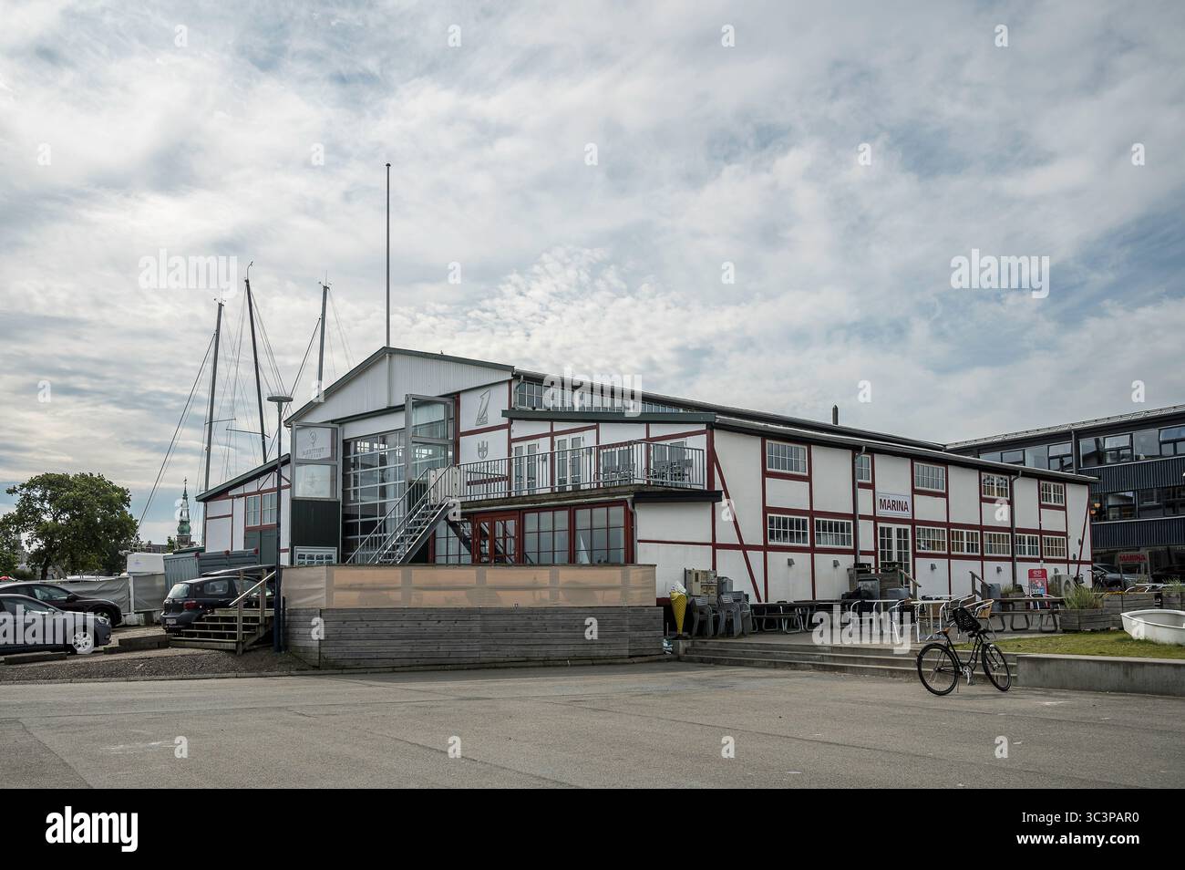 La marina où la série télévisée The Sommerdahl Murders a été filmée, Elsinore, Danemark, 11 juillet 2025 Banque D'Images