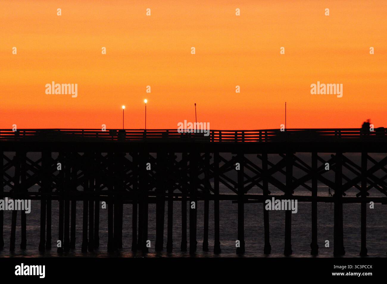 Coucher du soleil sur la plage Banque D'Images