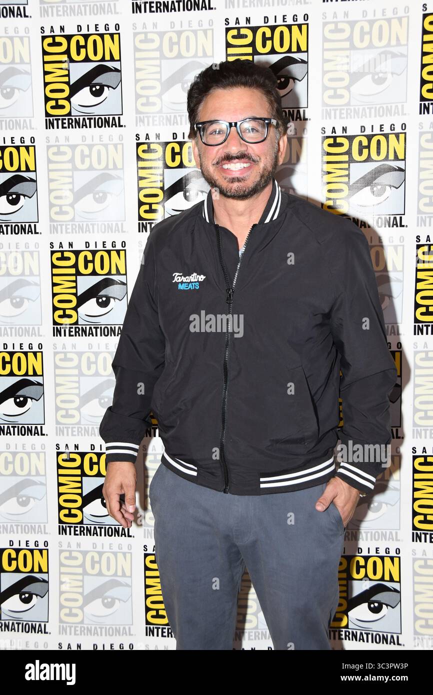Al Madrigal arrive au photocall pour « histoires réelles, personnes réelles, représentation réelle » lors de la troisième journée de San Diego Comic Con qui s'est tenue le 26 juillet 2025. Banque D'Images