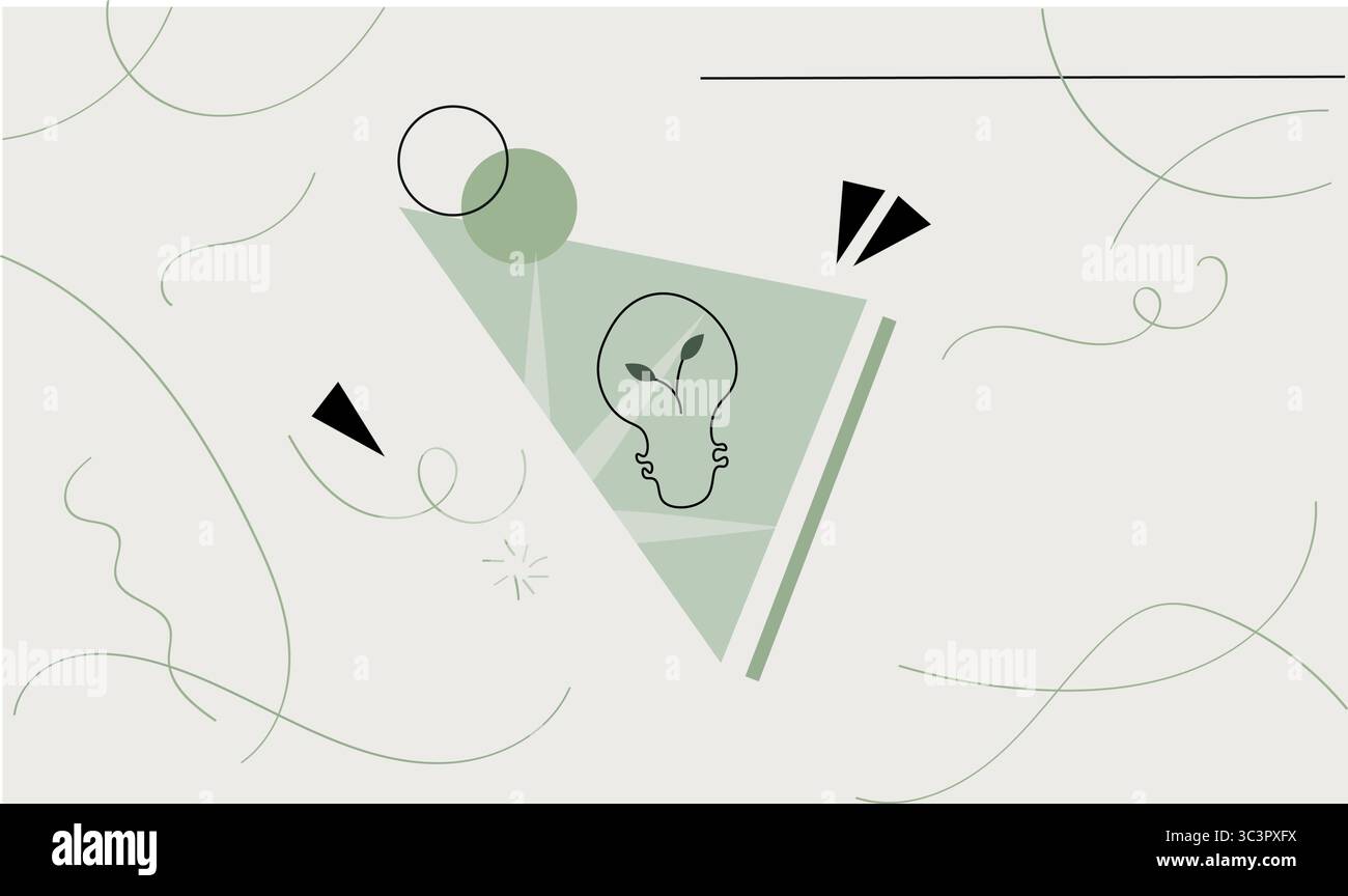 Design moderne de logo d'ampoule avec des feuilles à l'intérieur, parfait pour les entreprises et les startups écologiques Illustration de Vecteur