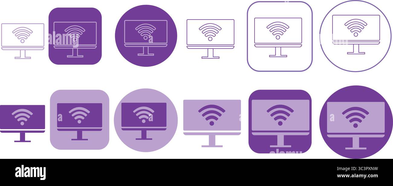 Icônes de connexion Internet sans fil pour la technologie moderne et les concepts de communication numérique Illustration de Vecteur