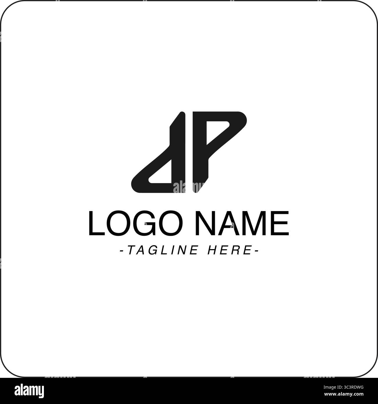 Lettre DP abstrait logo Design pour Tech Business ou entreprise Illustration de Vecteur