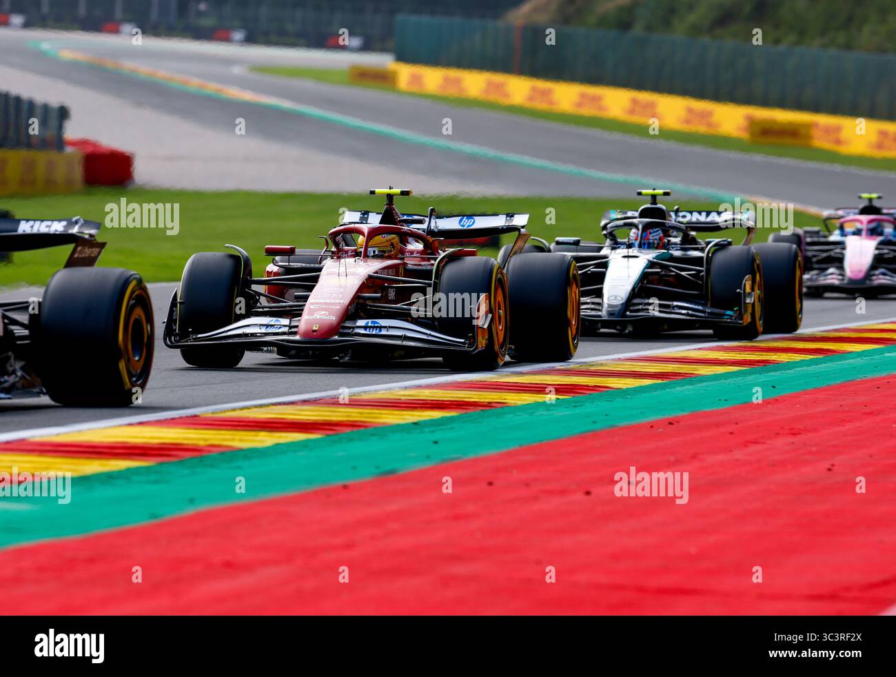 44 HAMILTON Lewis (gbr), Scuderia Ferrari SF-25, action lors du Grand Prix de Belgique de formule 1 2025, 13e manche du Championnat du monde de formule 1 2025 de la FIA du 25 au 27 juillet 2025 sur le circuit de Spa-Francorchamps, à Stavelot, Belgique - photo DPPI Banque D'Images