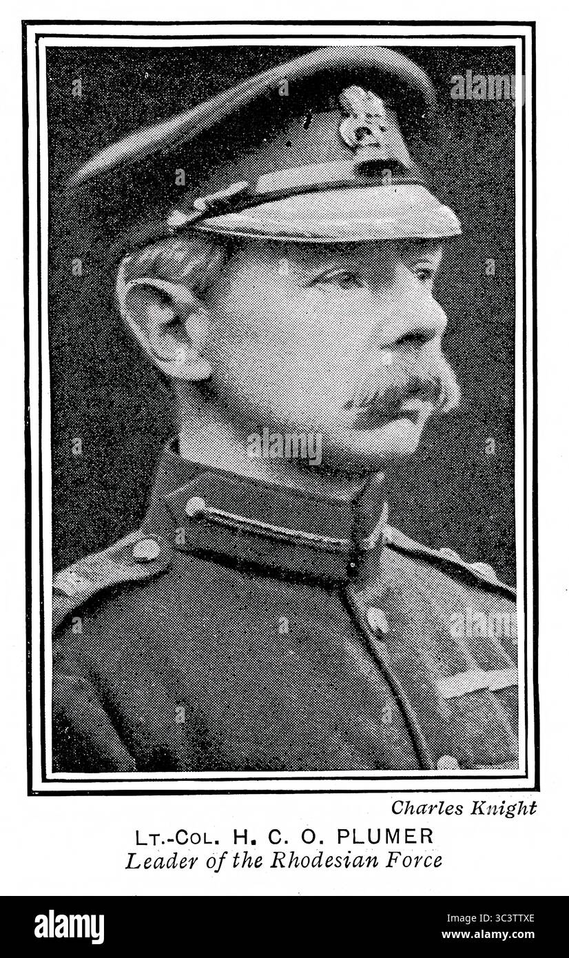 Le maréchal Herbert Charles Onslow Plumer, un officier supérieur de l'armée britannique qui a combattu pendant la première Guerre mondiale et la seconde guerre des Boers 1900, photographie d'époque Banque D'Images