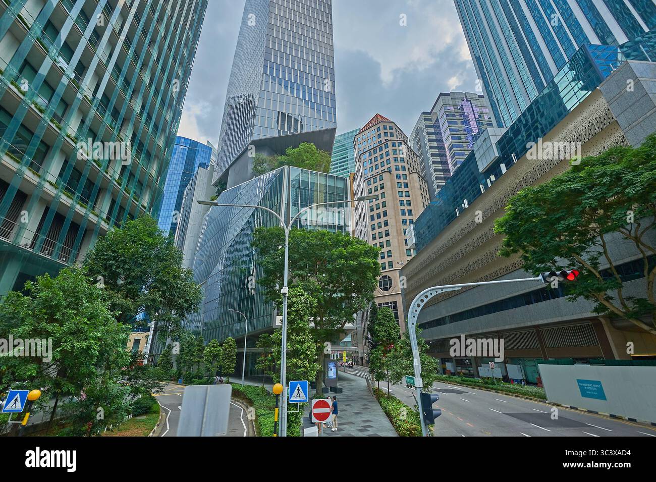 Gratte-ciel dans le quartier central des affaires de Singapour Banque D'Images