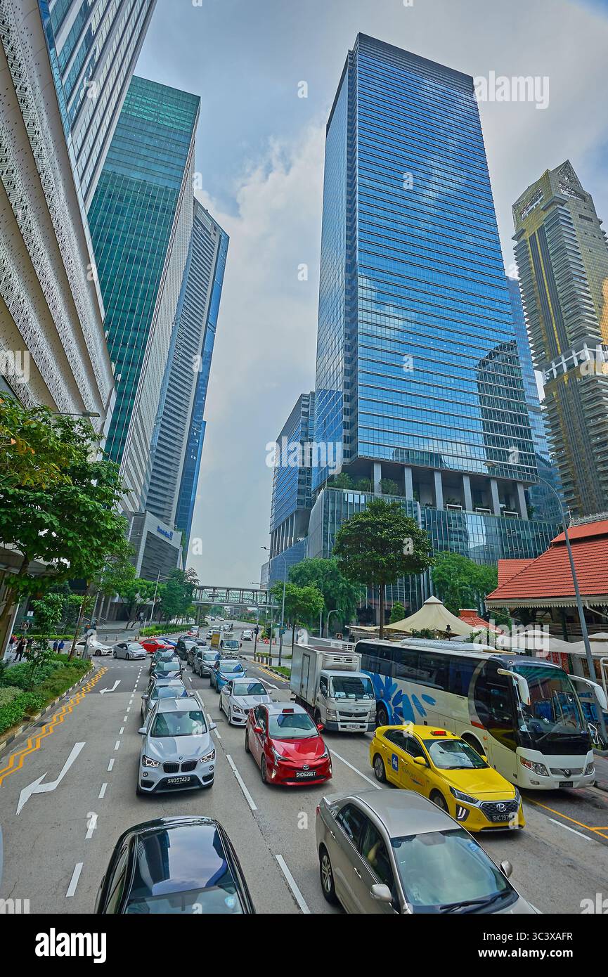 Gratte-ciel dans le quartier central des affaires de Singapour Banque D'Images