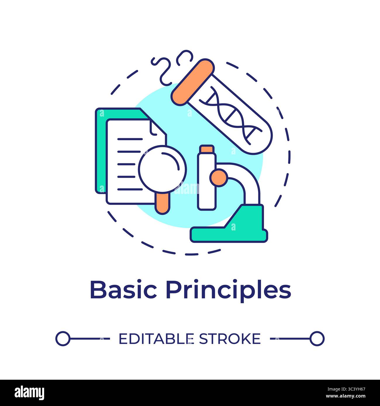 Principes de base icône de concept multicolore Illustration de Vecteur