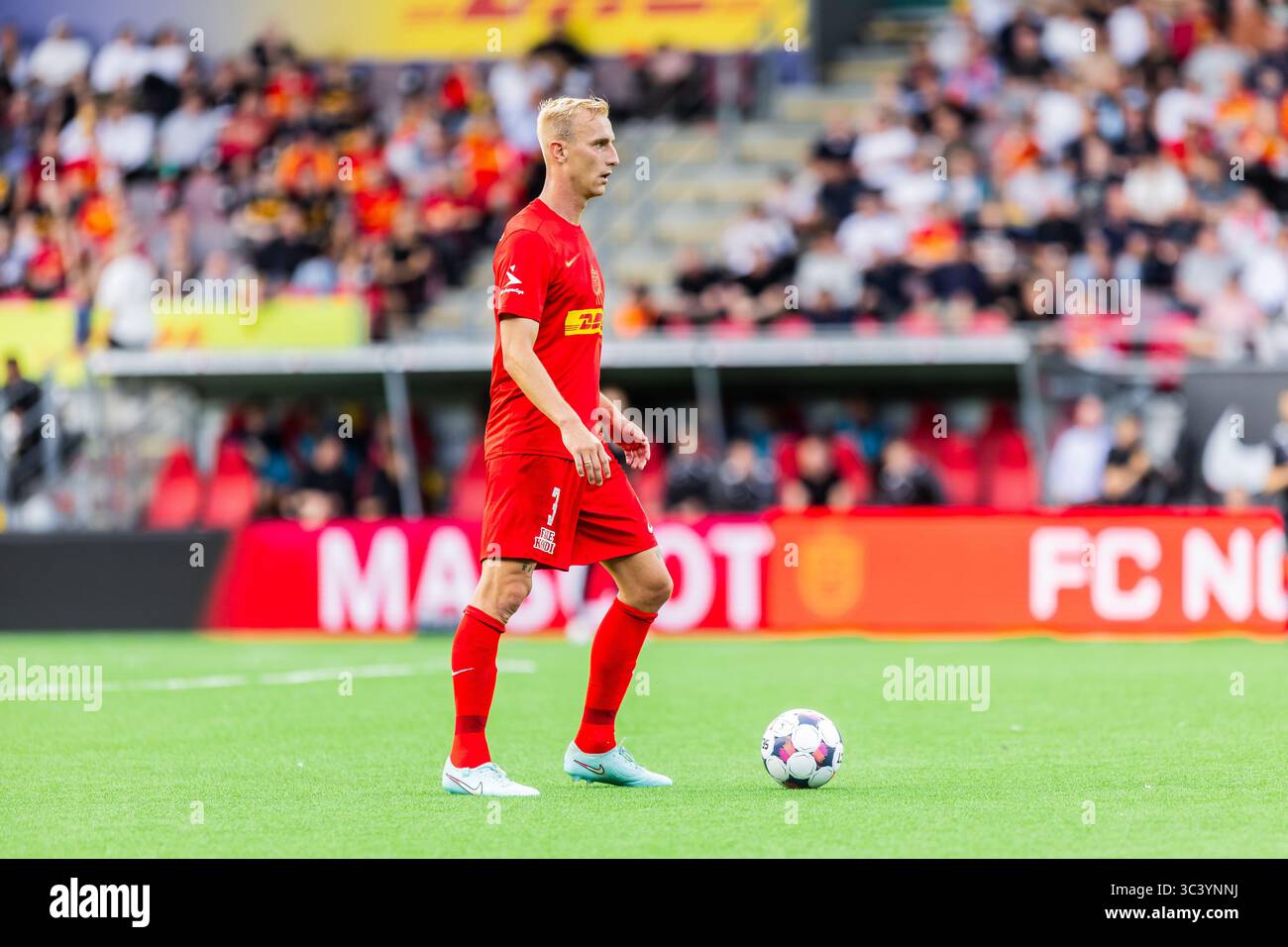 Farum, Danemark. 27 juillet 2025. Tobias Salquist (3) du FC Nordsjaelland vu lors du match de 3F Superliga entre le FC Nordsjaelland et Broendby S'IL est à droite du Dream Park à Farum crédit : Gonzales photo/Alamy Live News Banque D'Images