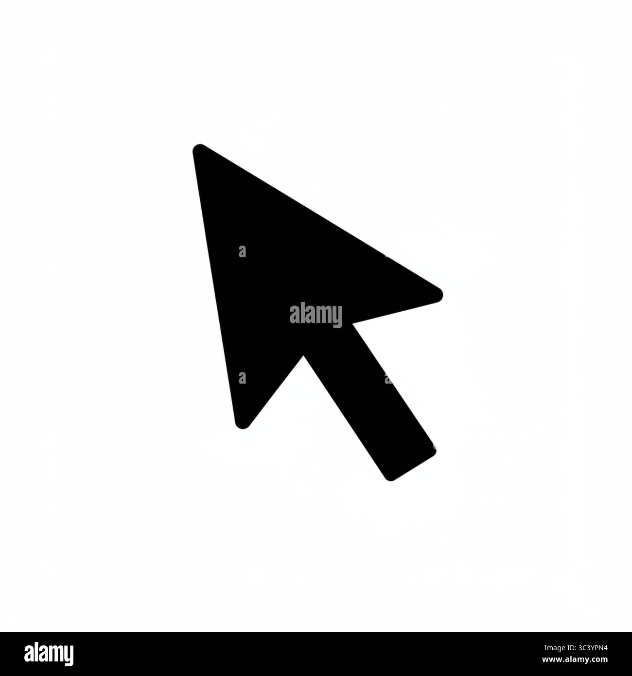 Icône graphique de flèche de souris noire – illustration vectorielle isolée sur fond blanc Illustration de Vecteur