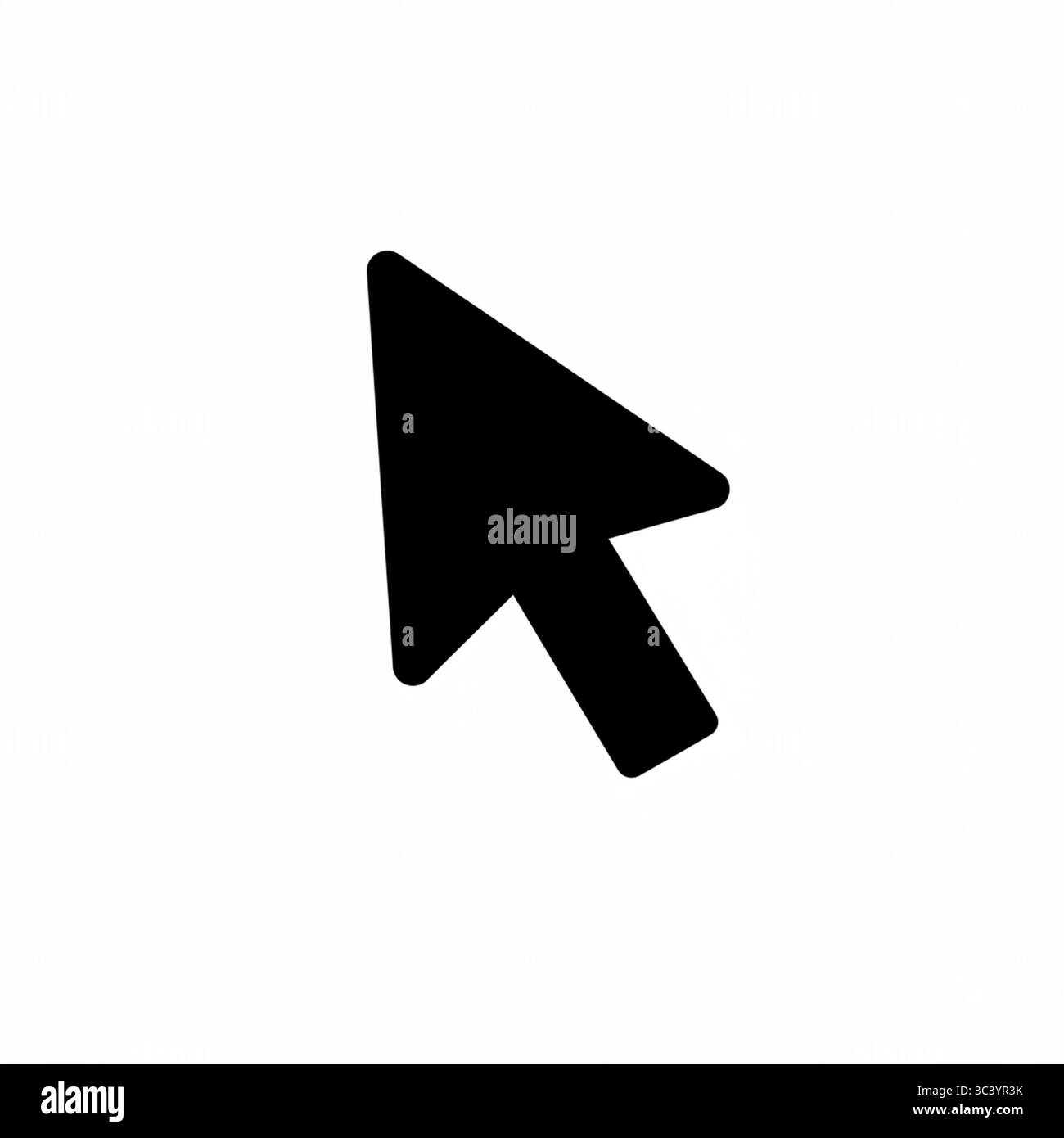 Icône graphique de flèche de souris noire – illustration vectorielle isolée sur fond blanc Illustration de Vecteur
