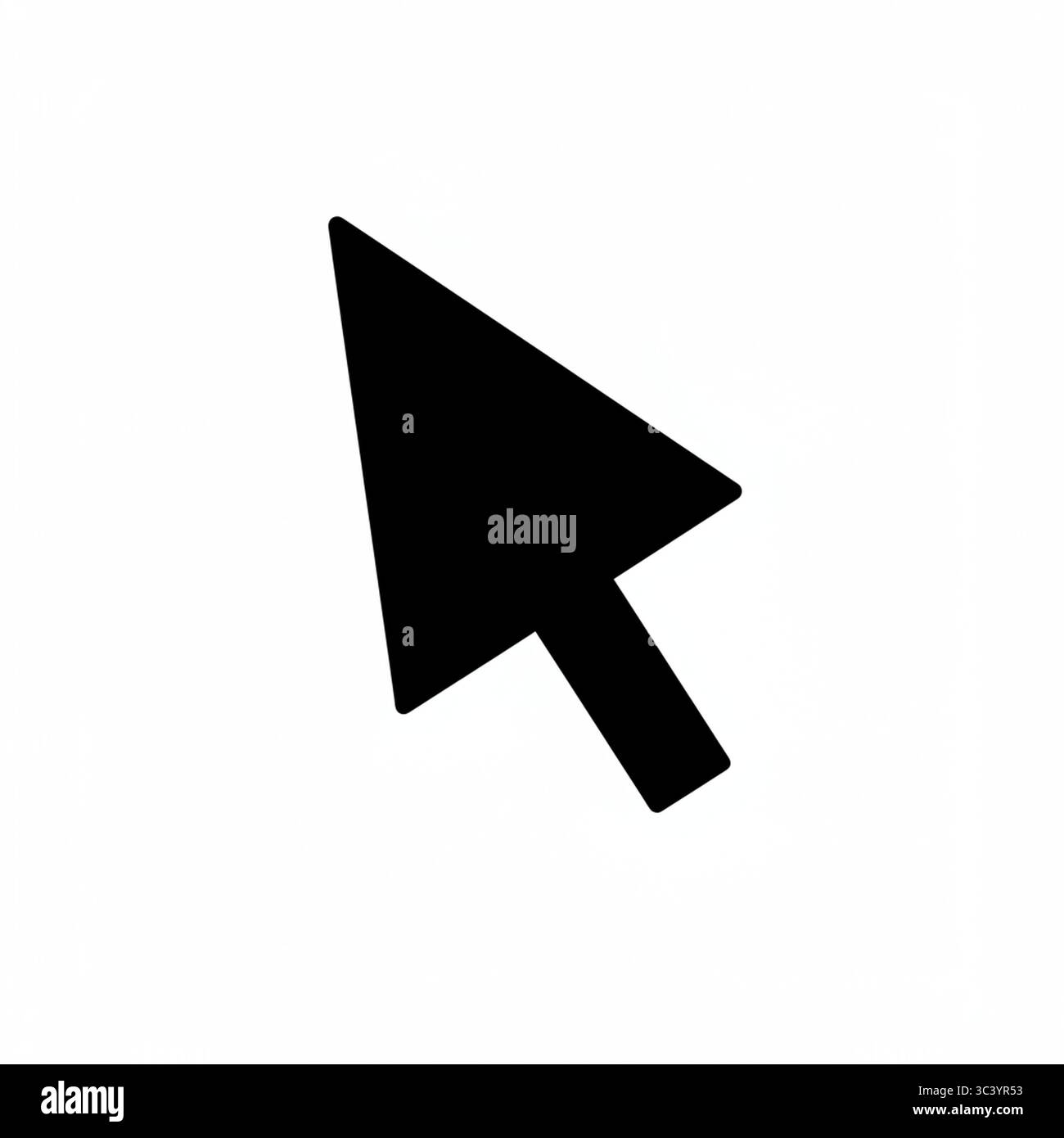 Icône graphique de flèche de souris noire – illustration vectorielle isolée sur fond blanc Illustration de Vecteur