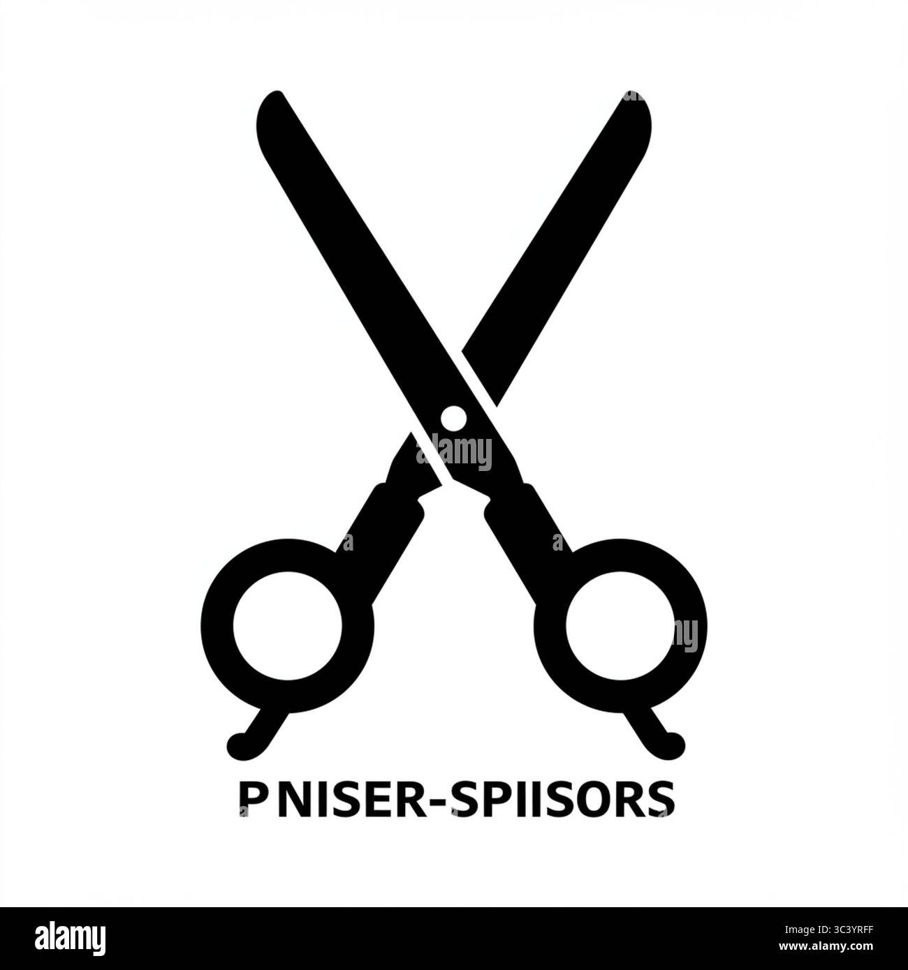 Ciseaux noirs (Seezer) icône graphique – illustration vectorielle isolée sur fond blanc Illustration de Vecteur