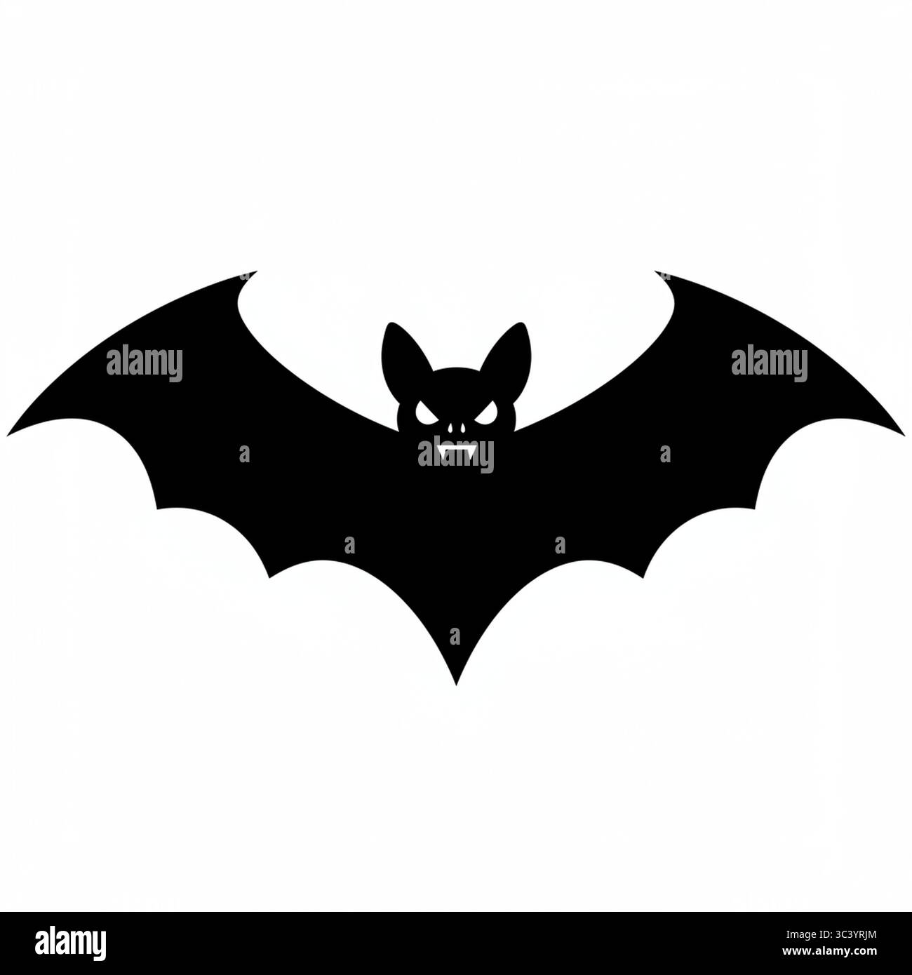 Icône graphique de chauve-souris noire – illustration vectorielle isolée sur fond blanc Illustration de Vecteur