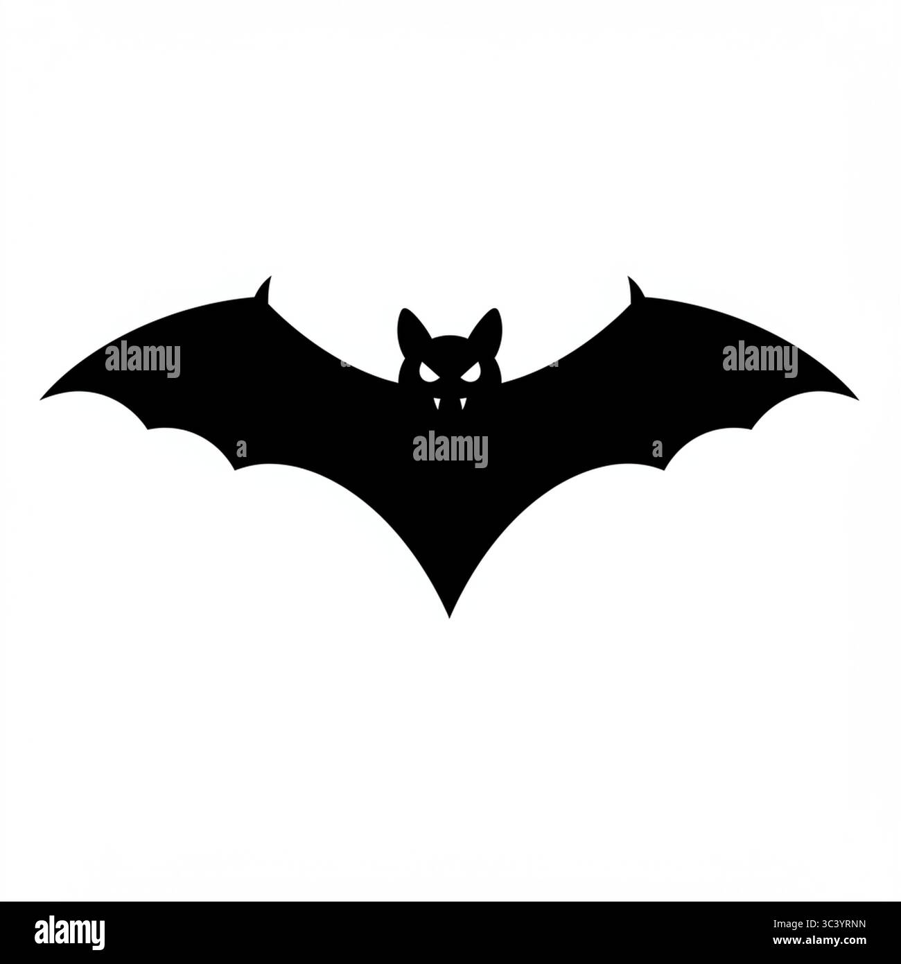 Icône graphique de chauve-souris noire – illustration vectorielle isolée sur fond blanc Illustration de Vecteur