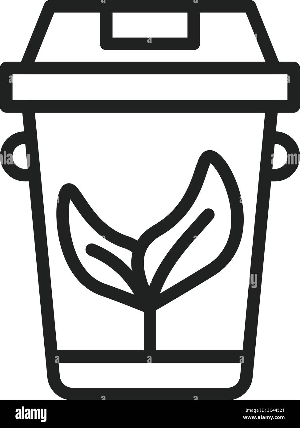 Icône du bac à compost. Convient aux applications mobiles, aux applications Web et aux médias imprimés. Illustration de Vecteur