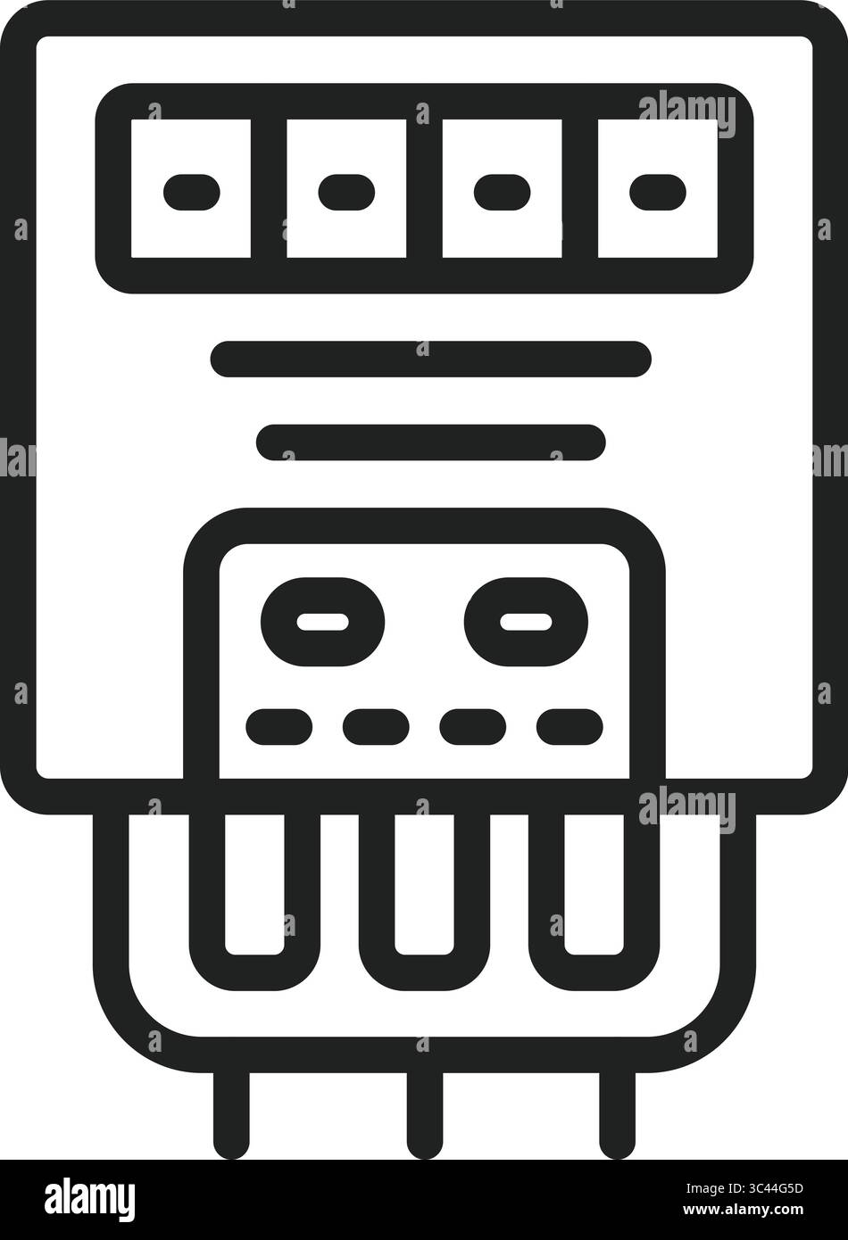Icône de compteur d'énergie. Convient aux applications mobiles, aux applications Web et aux médias imprimés. Illustration de Vecteur