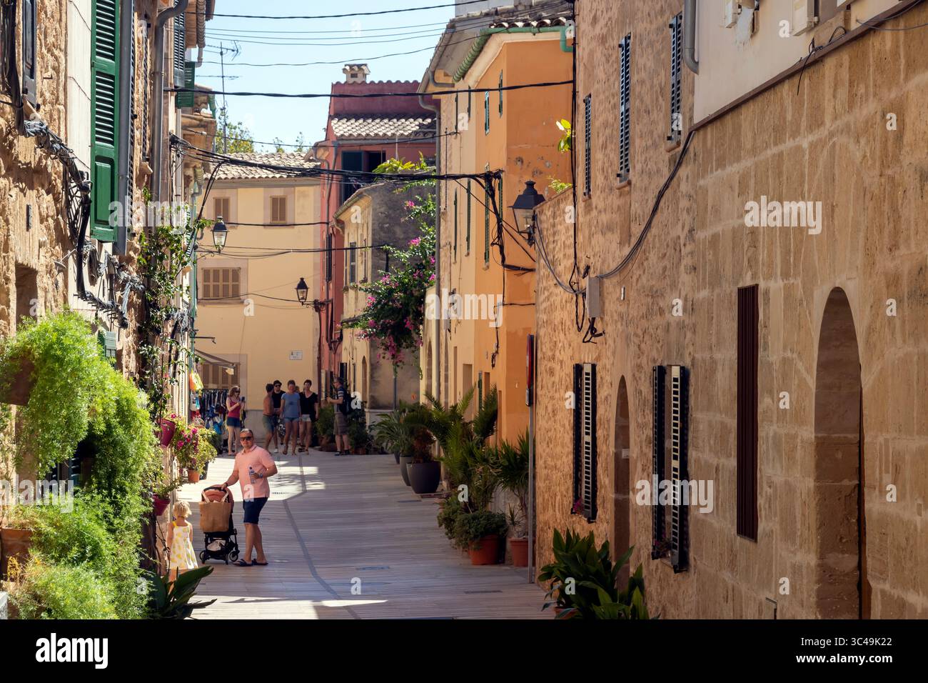 Alcúdia Historic Old Towm, Majorque, Îles Baléares, Espagne Banque D'Images
