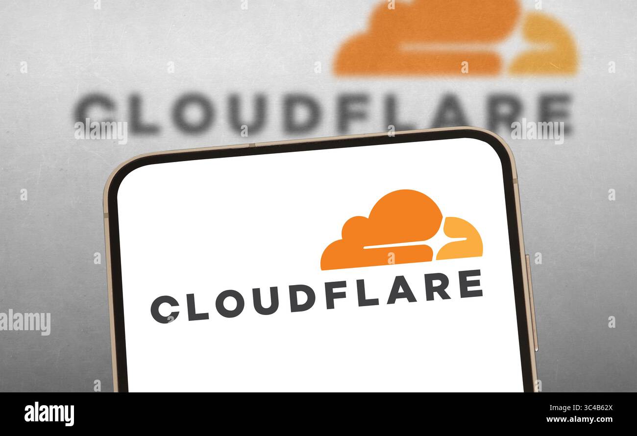 Cloudflare - alimenter Internet rapide, sécurisé et fiable Banque D'Images