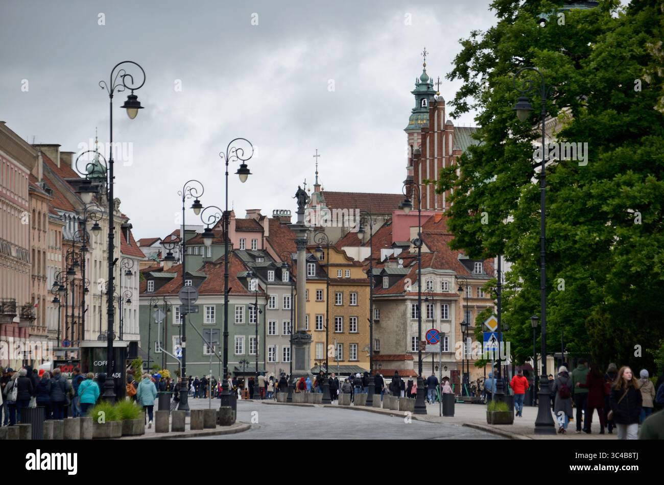 Krakowskie Przedmieście, Varsovie, Voïvodie de Masovie, Pologne, Europe Banque D'Images