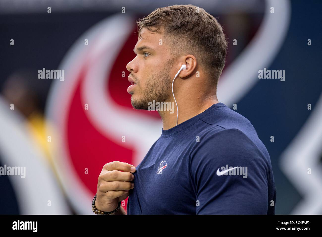 18 août 2018 : Dylan Cole (51), linebacker des Texans de Houston, avant un match de pré-saison entre les Texans de Houston et les 49ers de San Francisco au NRG Stadium de Houston, Texas. Houston a gagné le match 16 à 13. ..Trask Smith/CSM(image de crédit : &copy ; Trask Smith/CSM via ZUMA Wire) Banque D'Images