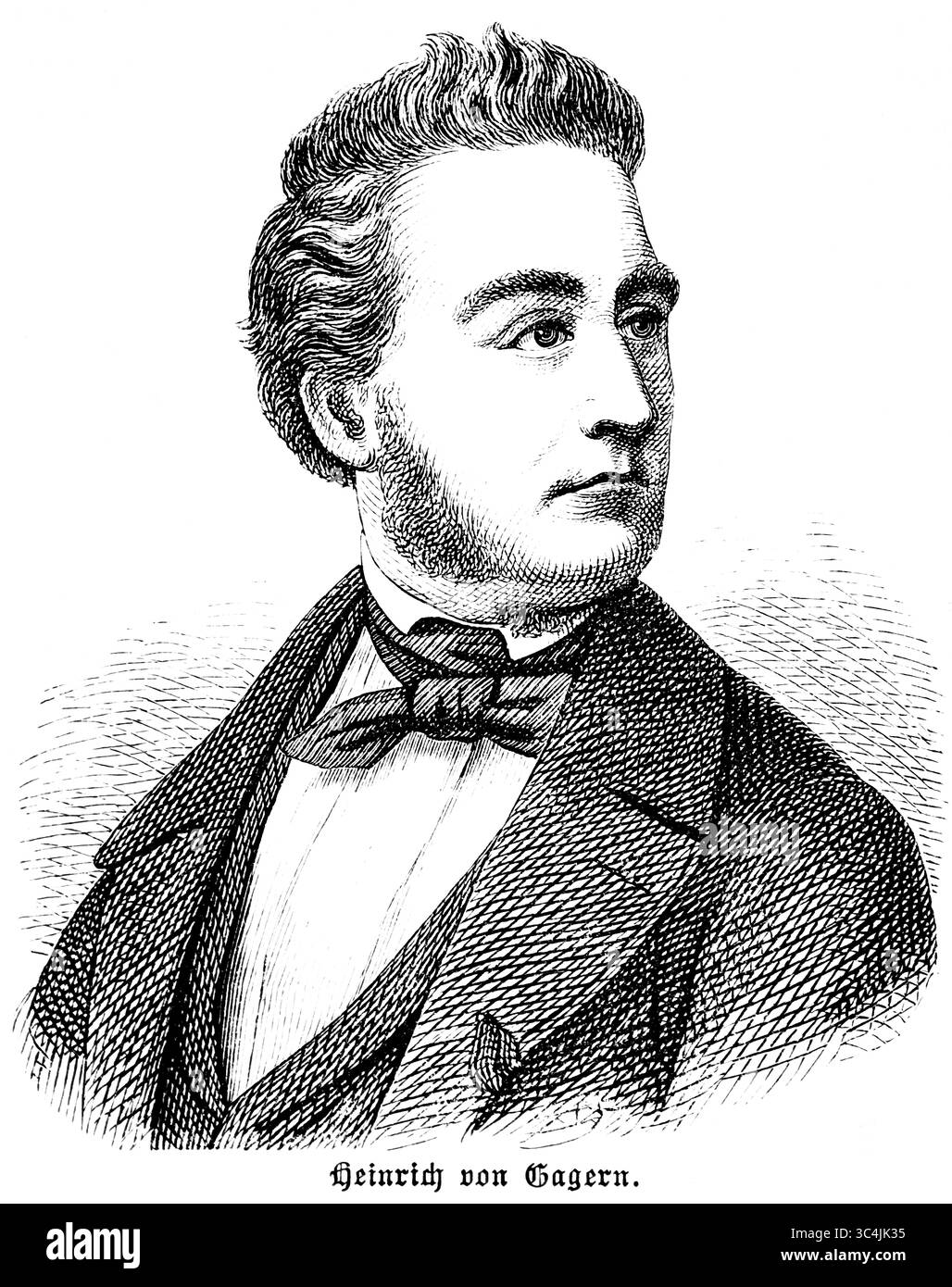 Heinrich Wilhelm August Freiherr von Gagern, ministre de Hesse, député et président de l'Assemblée nationale, homme politique libéral, président Banque D'Images