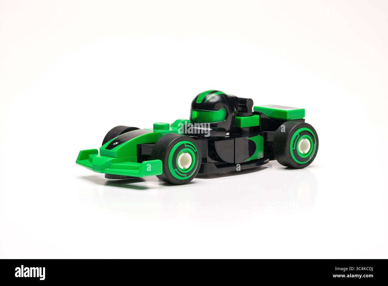 Antalya, Turquie - 21 juillet 2025 : formule 1 miniature Lego Haas F1 car Banque D'Images
