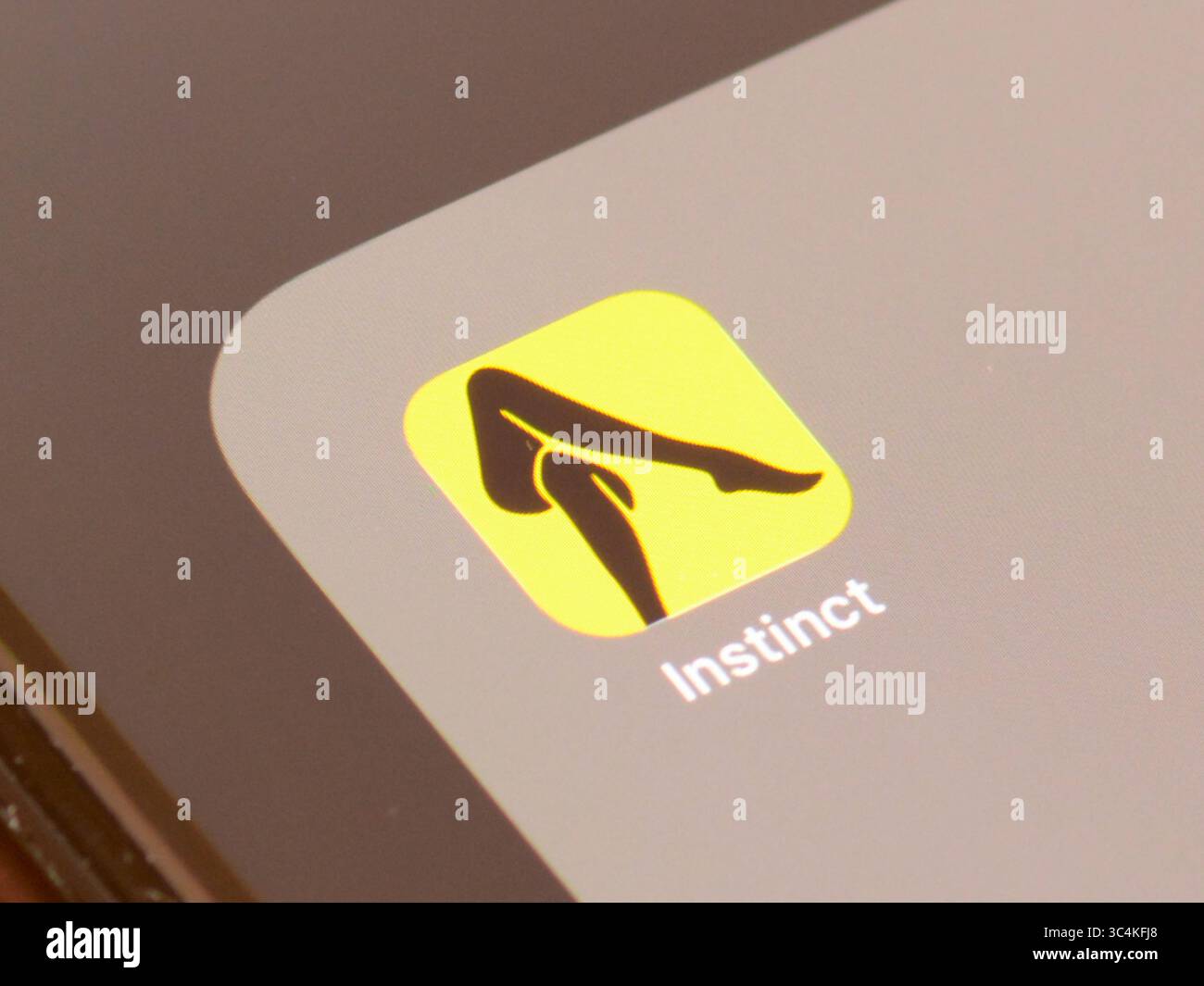 Instinct Dating app sur un écran de smartphone Banque D'Images