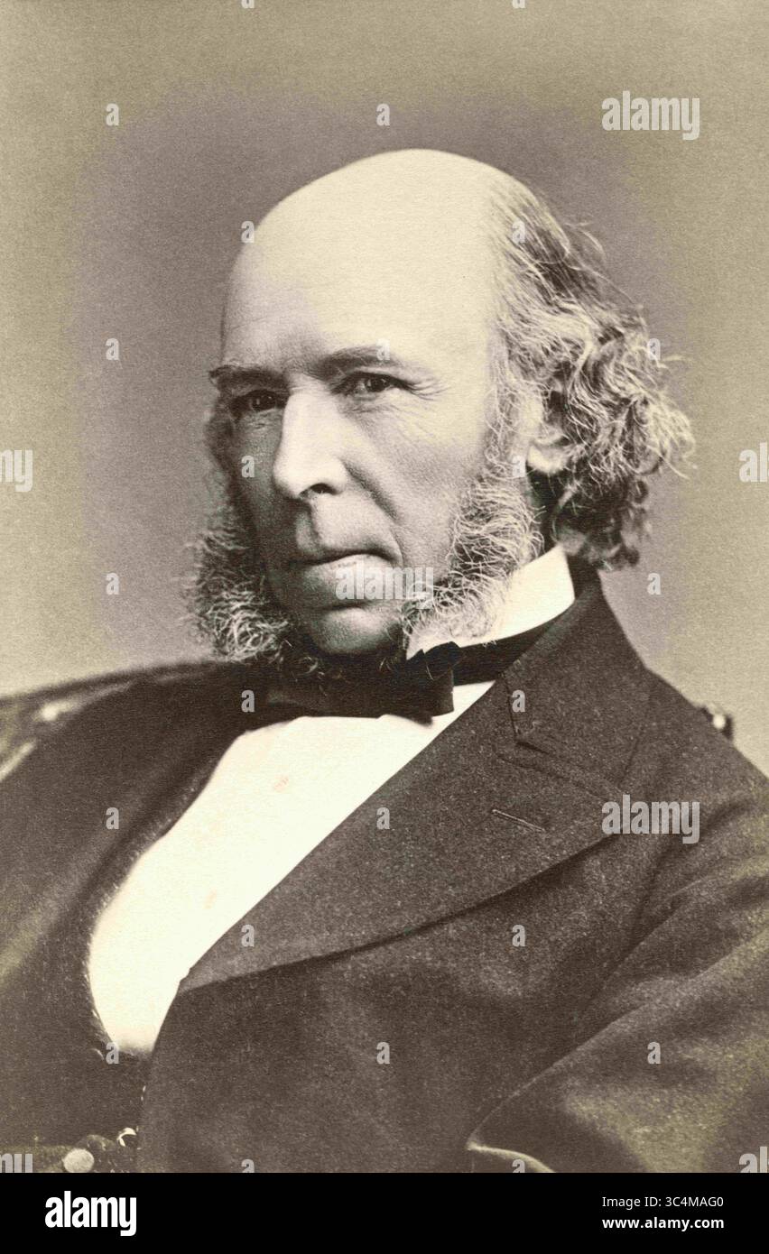 23 juin 2018 - Royaume-Uni - Herbert Spencer (1820-1903), philosophe anglais, sociologue, biologiste et éminent théoricien politique libéral classique de l'ère victorienne, Portrait, années 1870 (crédit image : © JT Vintage/Glasshouse via ZUMA Wire) Banque D'Images