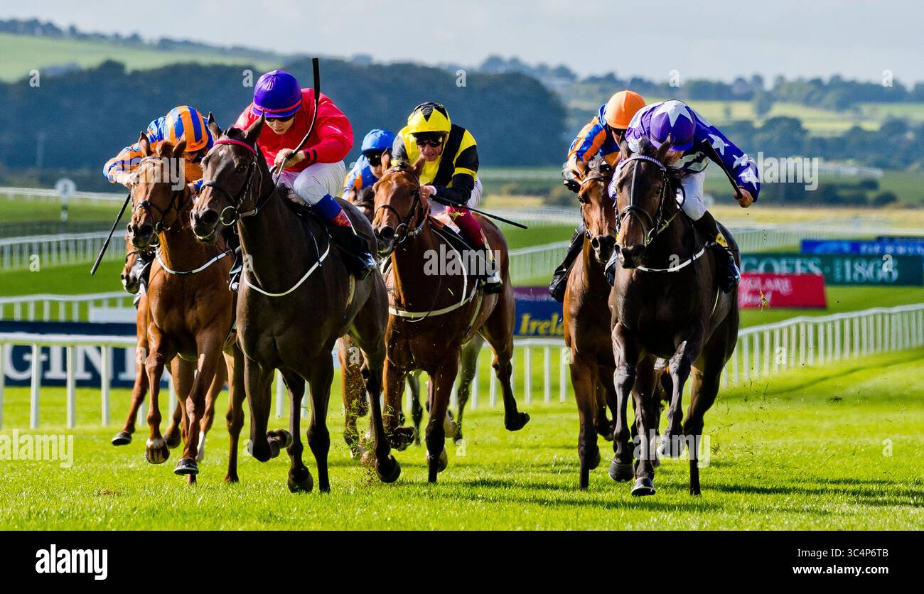 16 septembre 2018 - Curragh, KIL, États-Unis - 16 septembre 2018 : Skitter Scatter, piloté par Ronan Whelan, remporte les Moyglare Stud Stakes lors de l'Irish Champions Stakes Day à Curragh Racecourse le 16 septembre 2018 à Curragh, Irlande. Scott Serio/ESW/CSM(image de crédit : &copy ; Scott Serio/CSM via ZUMA Wire) Banque D'Images
