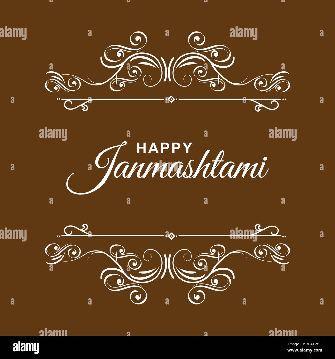 Joyeux Janmashtami souhaite vecteur, conception de carte de voeux Janmashtami, art vectoriel festival Krishna, illustration de célébration Janmashtami, symétrique Illustration de Vecteur