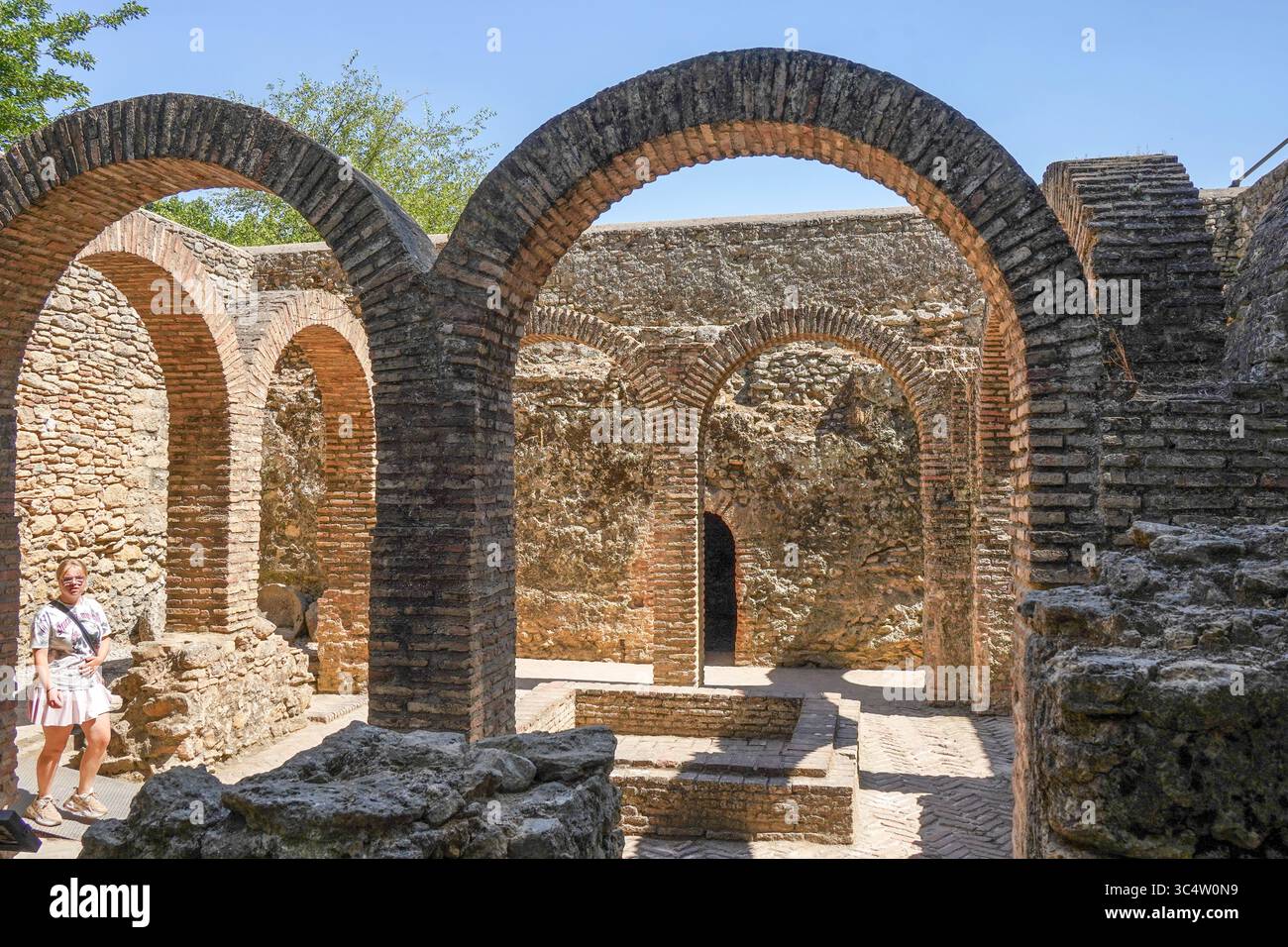 Bains arabes à Ronda, 13ème siècle, Ronda, Andalousie, Espagne. Banque D'Images
