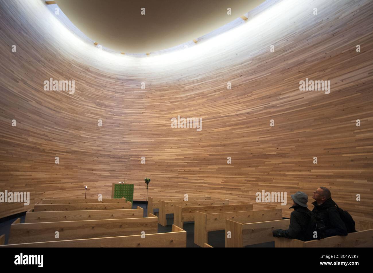 1 novembre 2012 - Helsinki, Uusimaa, Finlande - la chapelle Kamppi - Chapelle du silence - est une chapelle luthérienne à Kamppi, Helsinki, située sur la place Narinkka. Helsinki (crédit image : © Sergi ReboredoZUMA Wire) Banque D'Images