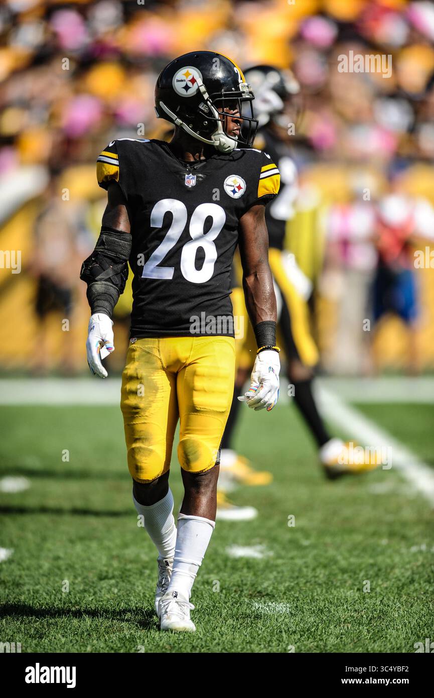 7 octobre 2018 : Steelers #28 Mike Hilton lors du match Pittsburgh Steelers vs Atlanta Falcons au Heinz Field à Pittsburgh, PA. Jason Pohuski/CSM(image de crédit : © ; Jason Pohuski/CSM via ZUMA Wire) Banque D'Images