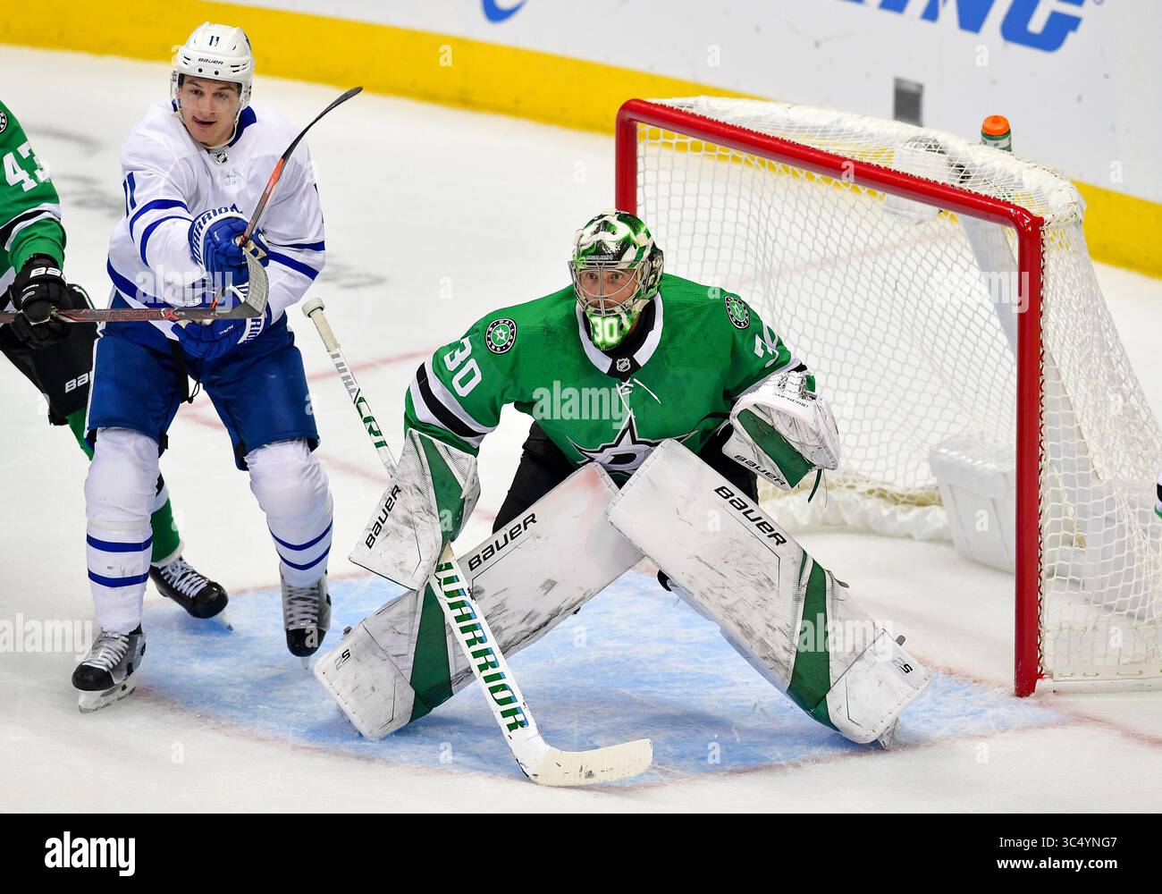 .Pendant le match des Maple Leafs de Toronto au Dallas Stars de la LNH au American Airlines Center à Dallas, Texas, le 9 octobre 2018 .Manny Flores/Cal Sport Media) Banque D'Images .Pendant le match des Maple Leafs de Toronto au Dallas Stars de la LNH au American Airlines Center à Dallas, Texas, le 9 octobre 2018 .Manny Flores/Cal Sport Media) Banque D'Images