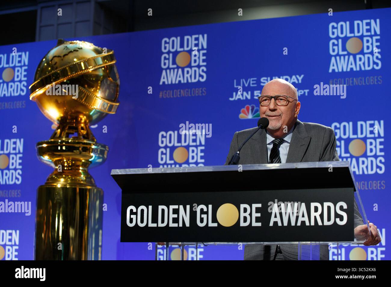 9 décembre 2019, Beverly Hills, Californie, États-Unis : LORENZO SORIA, président de la Hollywood Foreign Press Association (HFPA), lors de la 77e nomination annuelle aux Golden Globe Awards, le lundi 9 décembre 2019, au Beverly Hilton Hotel de Beverly Hills. (Crédit image : © HFPA/ZUMA Wire/ZUMAPRESS.com) Banque D'Images