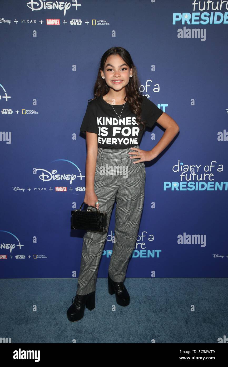 14 janvier 2020, Los Angeles, États-Unis d'Amérique : Ariana Greenblatt arrive à la première de 'Diary of A future President' aux cinémas ArcLight le 14 janvier 2020 à Hollywood, Los Angeles (crédit image : © Famous/Ace Pictures via ZUMA Press) Banque D'Images