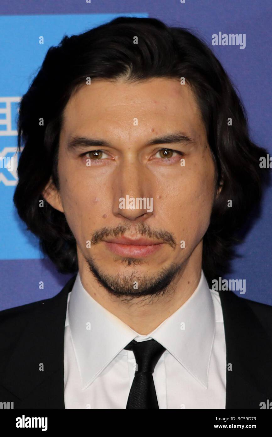 2 janvier 2020, Palm Springs, Californie, États-Unis : Star Wars Kylo Ren acteur matrimonial, PILOTE ADAM sur le tapis rouge lors de la soirée des Gala Awards au 31e Festival international du film de Palm Springs. (Crédit image : © Dane Andrew/ZUMA Wire) Banque D'Images