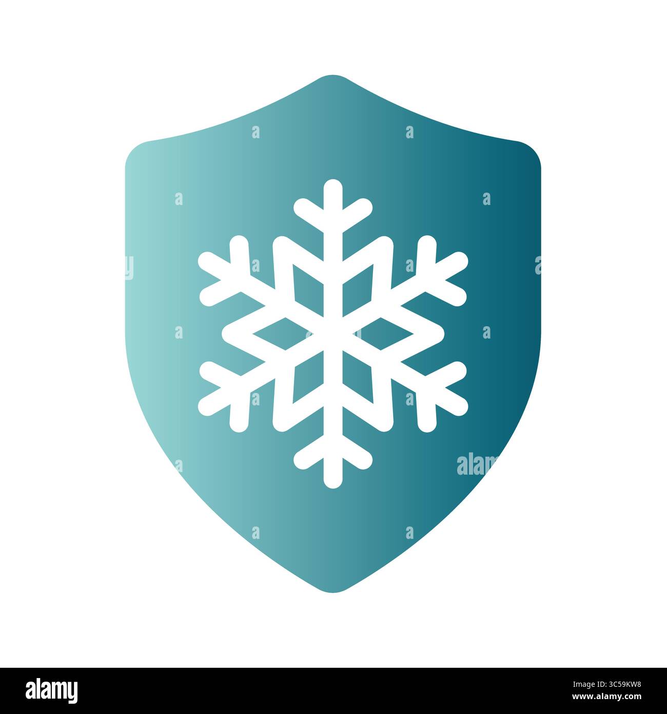 Étiquette vectorielle résistante au froid et à la neige et de protection. Icône d'antigel ou d'écran antigivre et d'autocollant flocon de neige. Illustration de Vecteur