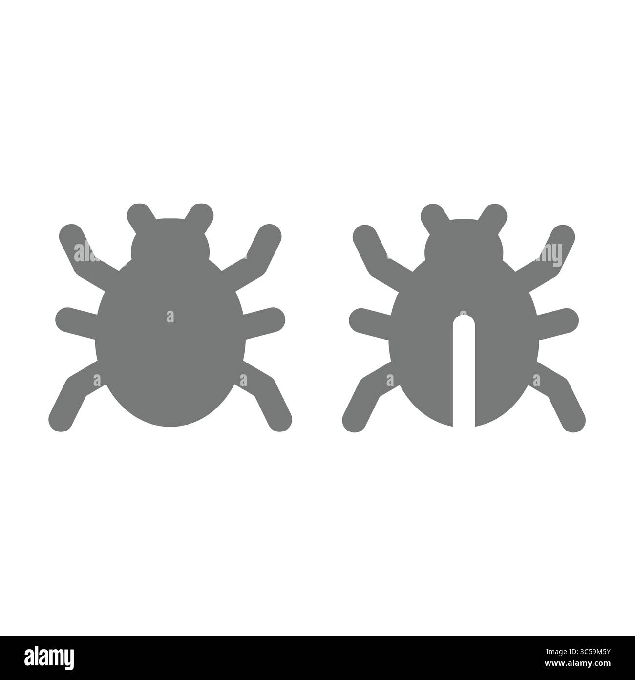 Icône de vecteur de bogue. Virus informatique, symbole antivirus. Illustration de Vecteur