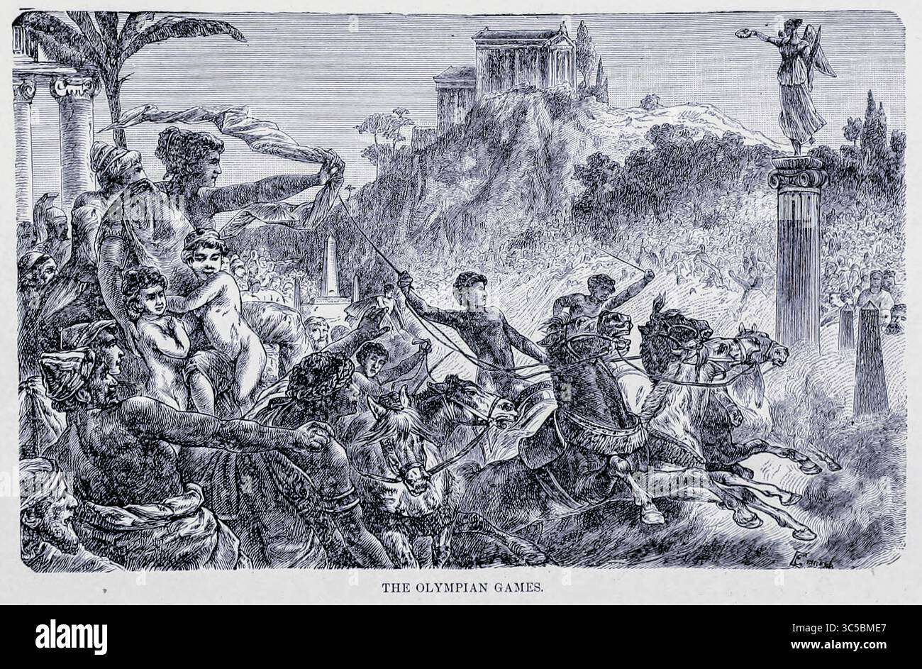 Les Jeux Olympiens du LIVRE VIII - GRÈCE dans le volume 10, de l'histoire universelle de Ridpath : un compte rendu de l'origine, de la condition primitive et du développement ethnique des grandes races de l'humanité, et des principaux événements dans l'évolution et le progrès de la vie civilisée entre les hommes et les Nations, à partir de sources récentes et authentiques avec une enquête préliminaire sur le temps, le lieu et la manière du commencement par Ridpath, John Clark, 1840-1900 publié en 1897 Banque D'Images