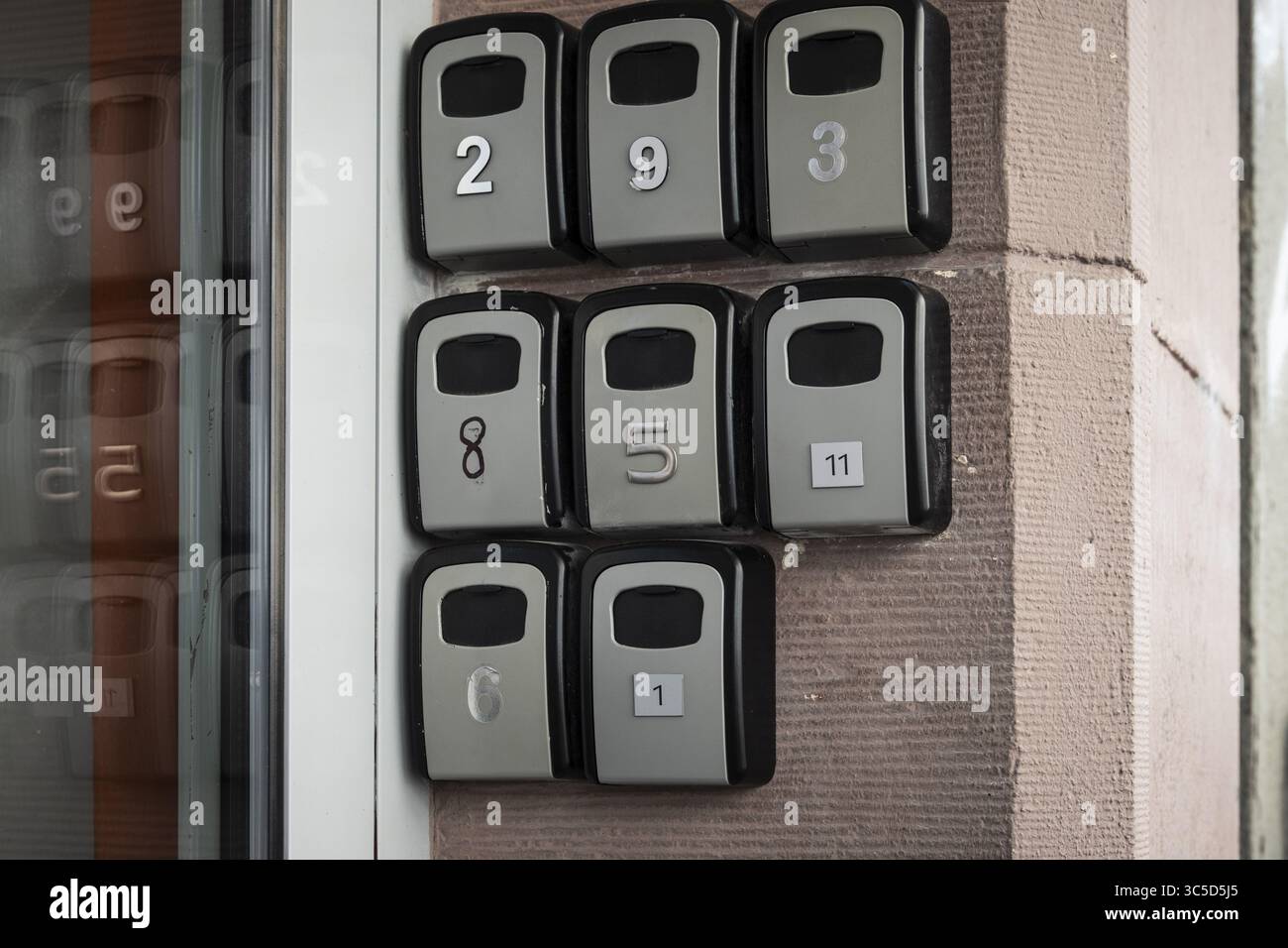 Boîtes à clés pour appartements dans le centre-ville de Bratislava, Slovaquie Banque D'Images