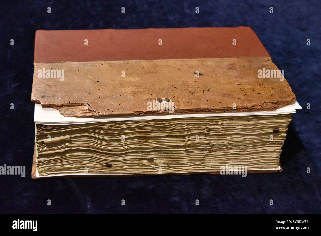 5 février 2020, États-Unis : Abigail Quandt, responsable de la conservation du livre et du papier au Walters Art Museum, en collaboration avec Andrew W. Mellon Fellow, Cathie Magee, a entrepris un projet de conservation de deux ans pour le Francis missel. (Crédit image : © TNS via ZUMA Wire) Banque D'Images