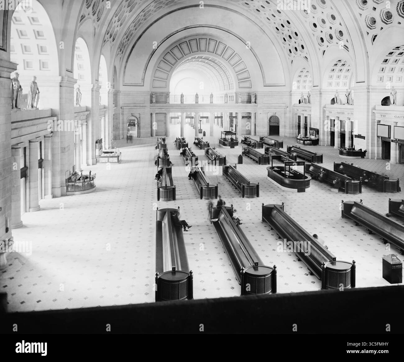 16 janvier 2020, Washington, D.C, USA : salle d'attente, Union Station, Washington, D.C., États-Unis, National photo Company, 1921 (crédit image : © JT Vintage/Glasshouse via ZUMA Wire) Banque D'Images
